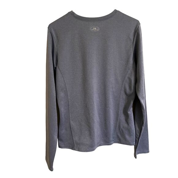 Under Armour Long Sleeve Shirt Blue Grey Heather - Picture 2 of 7